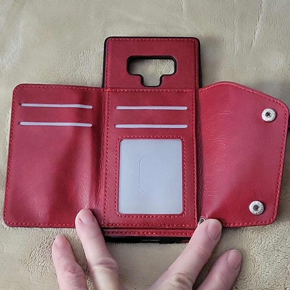 Set of 3 Faux Leather Wallet Phone Cases Compatible with Samsung Galaxy Note 9